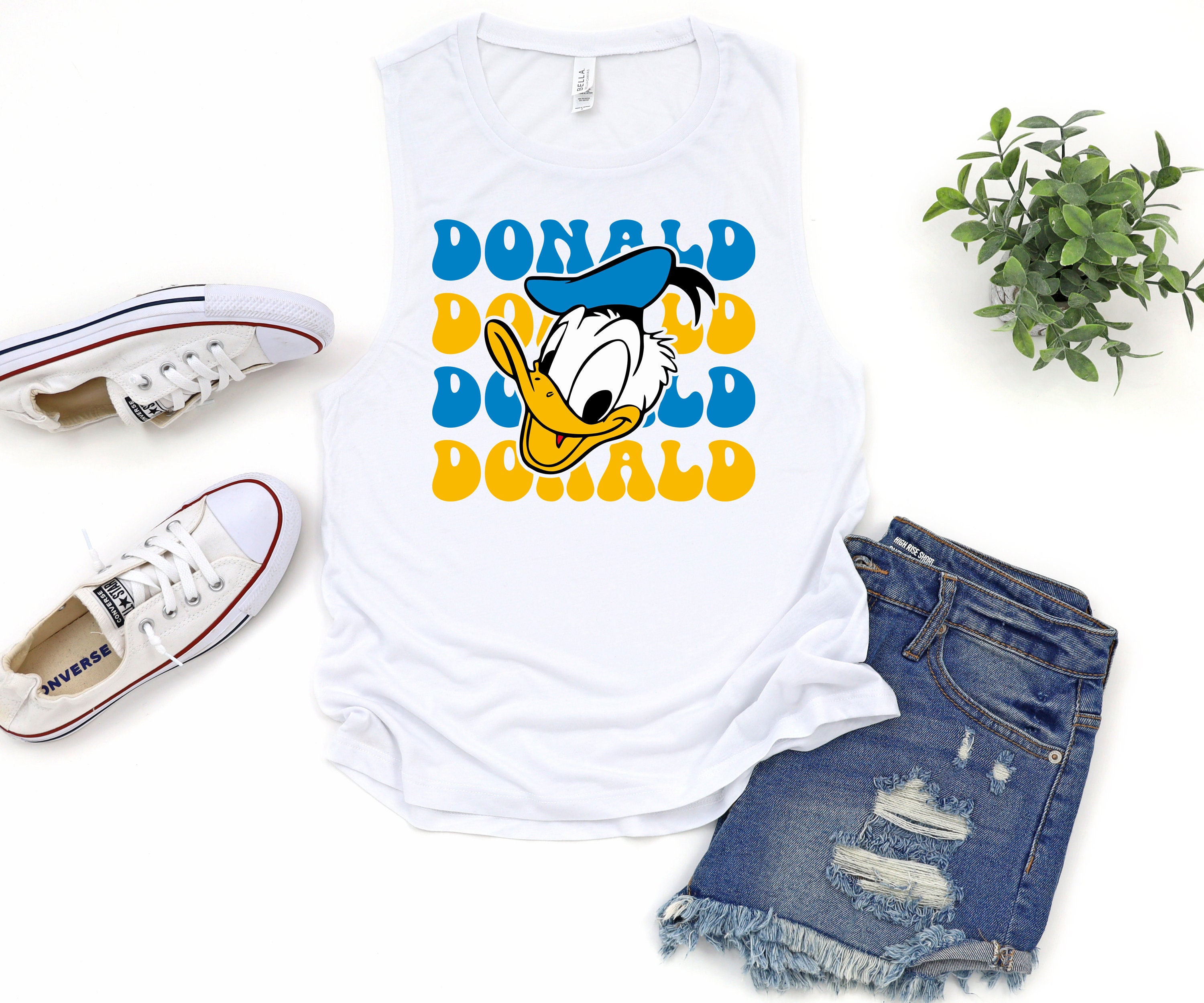 Disney Inspired Tank, Donald Duck Womens Muscle Tee, Disney Shirt