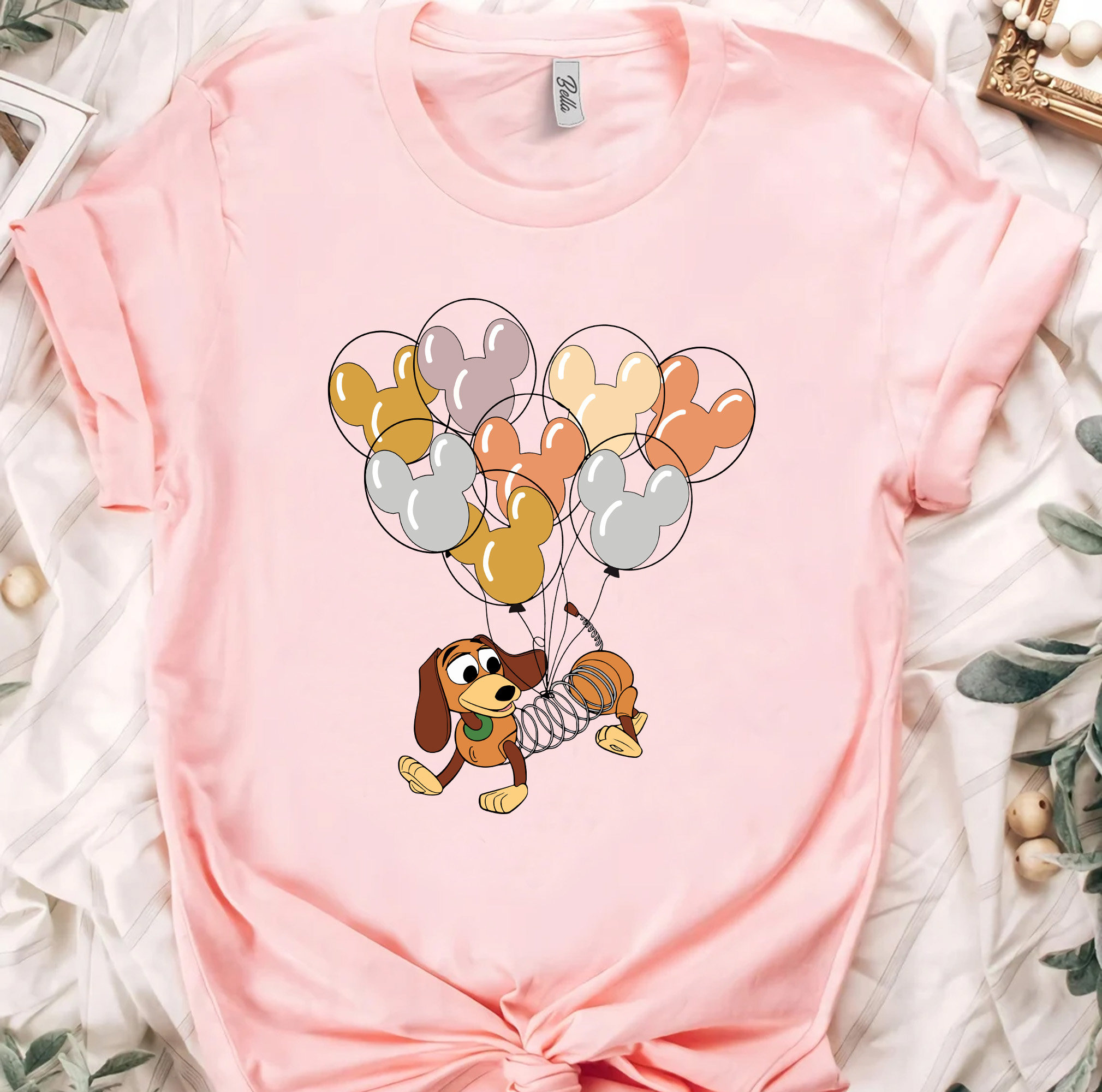 Disney Slinky Dog With Mickey Balloon T-Shirt, Slinky Toy Story Shirt