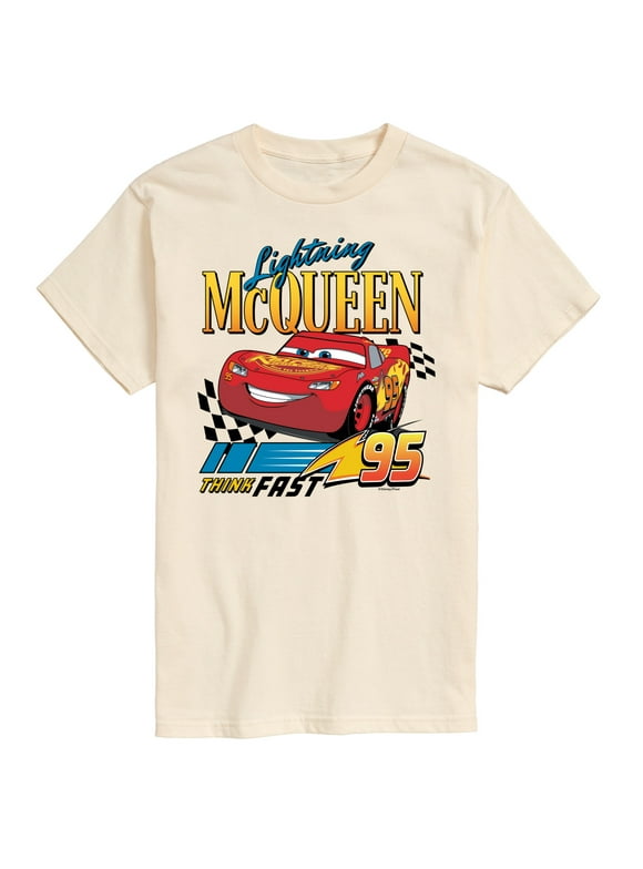 Disney'S Cars - Lightning Mcqueen Think Fast - Men'S Short Sleeve Graphic T-Shirt