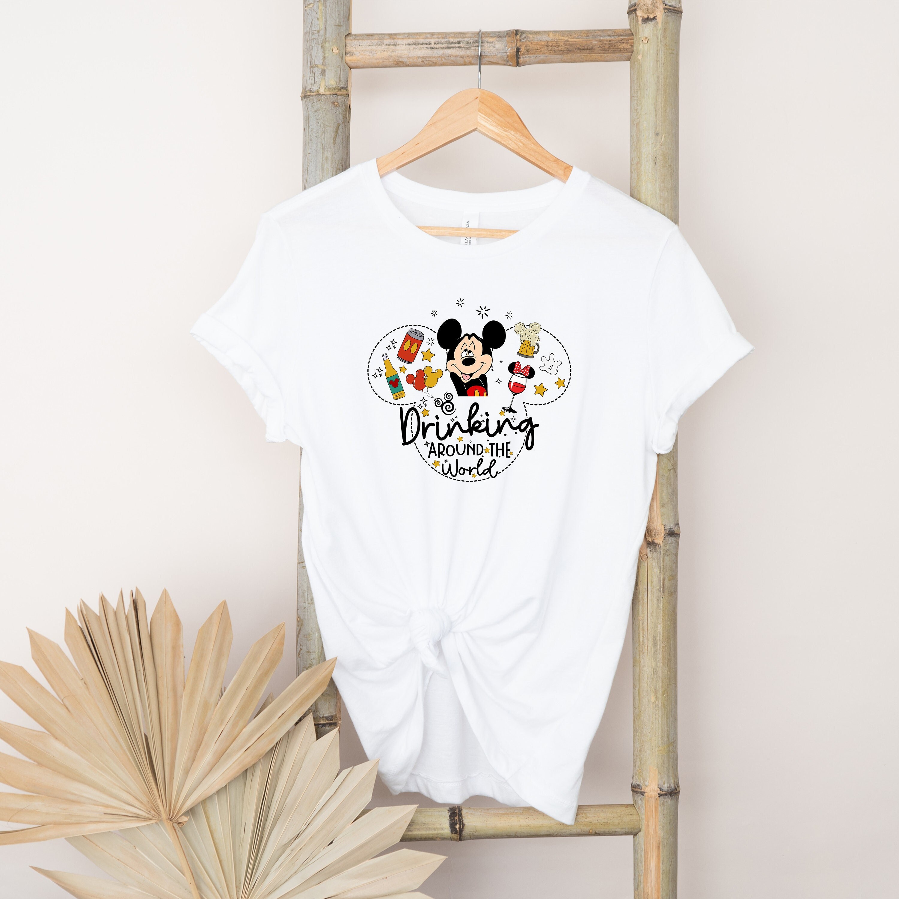 Drinking Around The World Shirt, Mickey Drinking Around The World, Disney Shirt