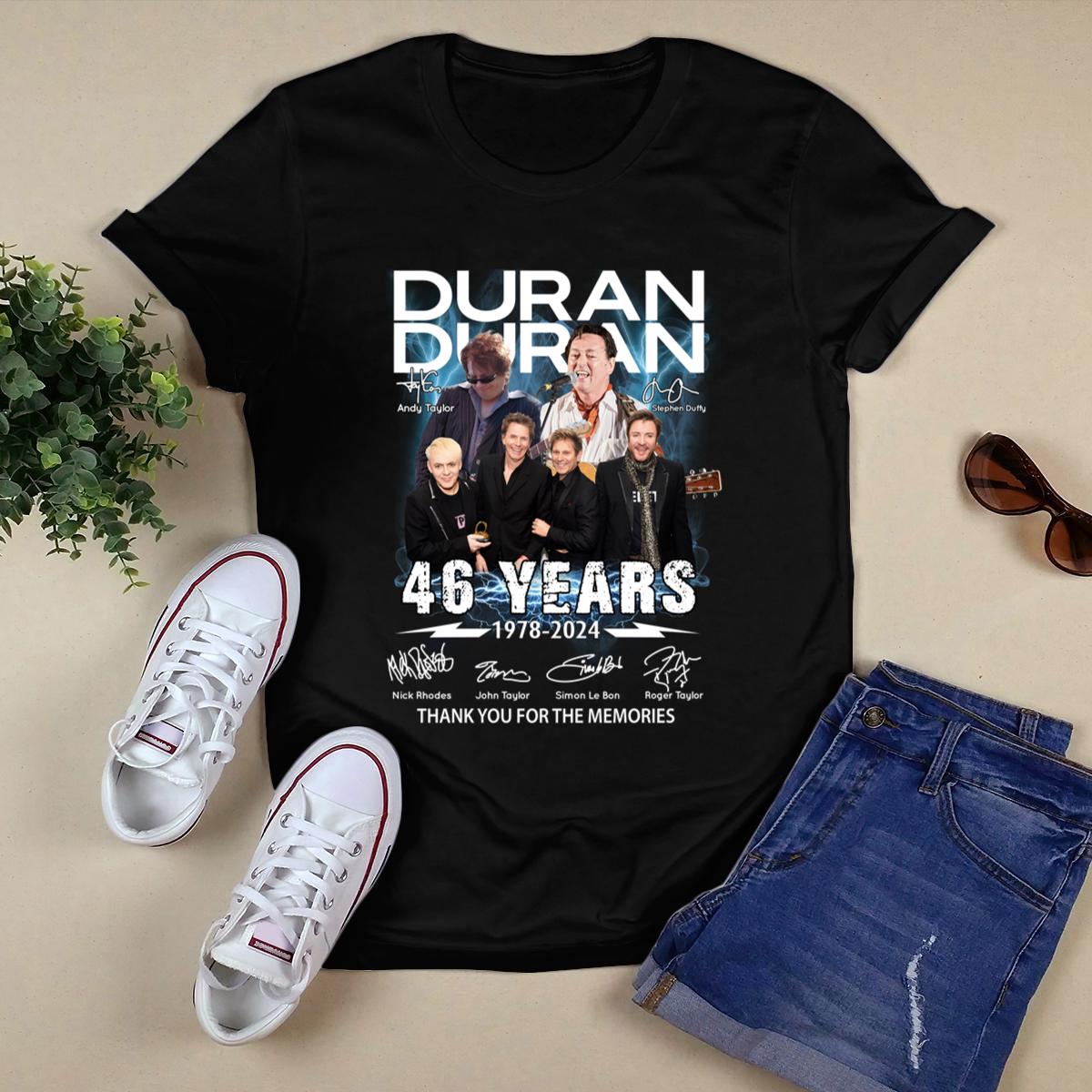 Duran Duran 46 Years 1978 2024 Thank You For The Memories Shirt,Tour 2024 Shirt 