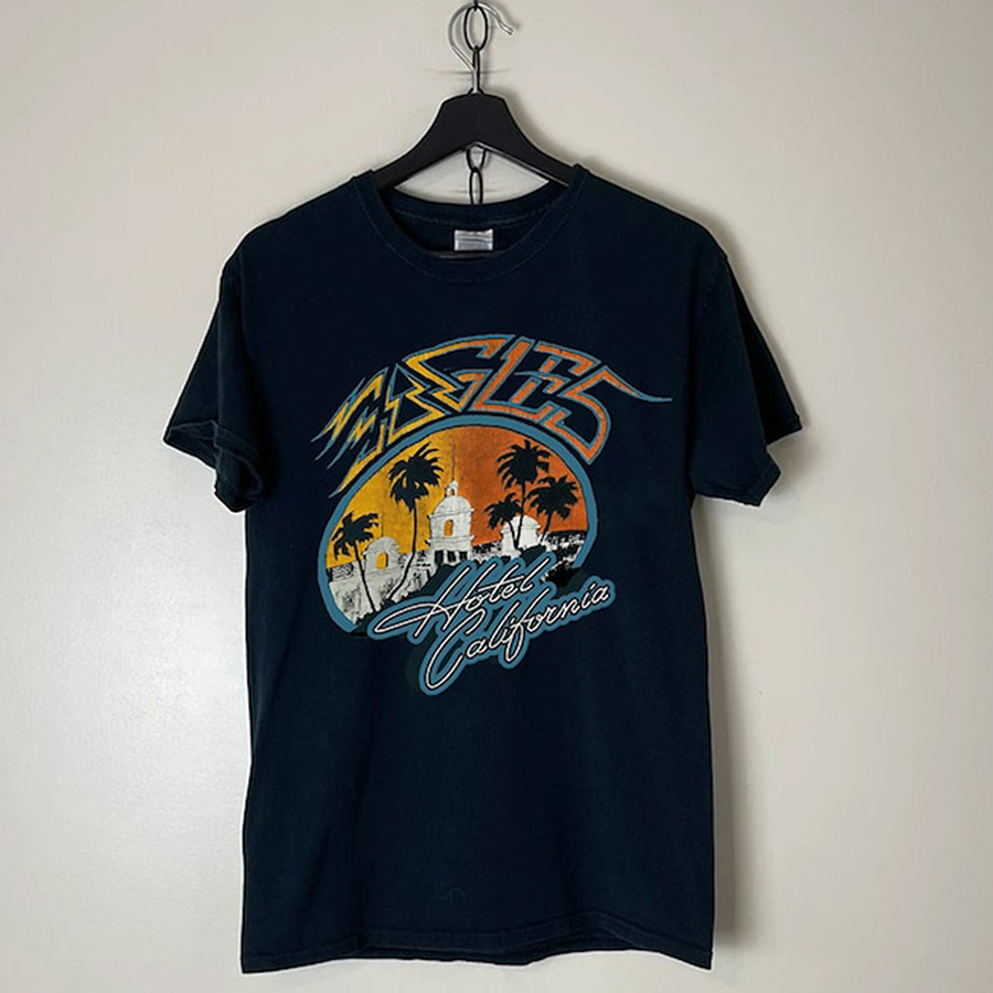 Eagles Band Hotel California Vintage 70S T Shirt, Eagles The Long Goodbye Final Tour Rock Band T Shirt
