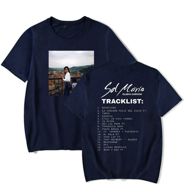 Eladio Carrion Sol Maria 2024 Tour T-Shirt Casual Short Sleeve Unique Crewneck Tee