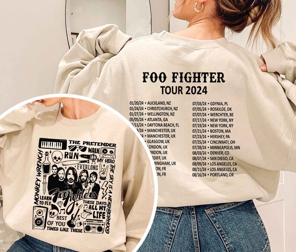 Ff Band Fighters 2024 Tour Shirt, Everything Or Nothing At All Tour 2024 Shirt