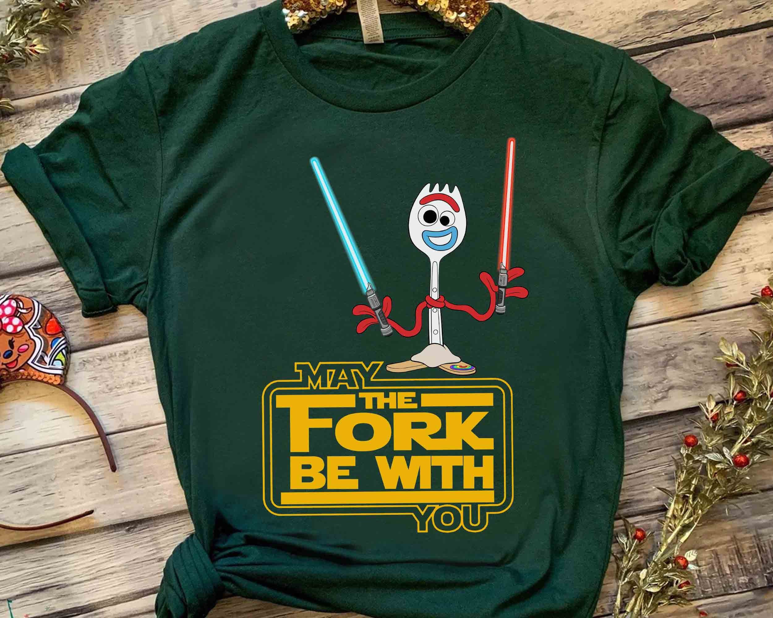 Funny Toy Story Forky May The Fork Be With You Star Wars Shirt, Disney Tshirt