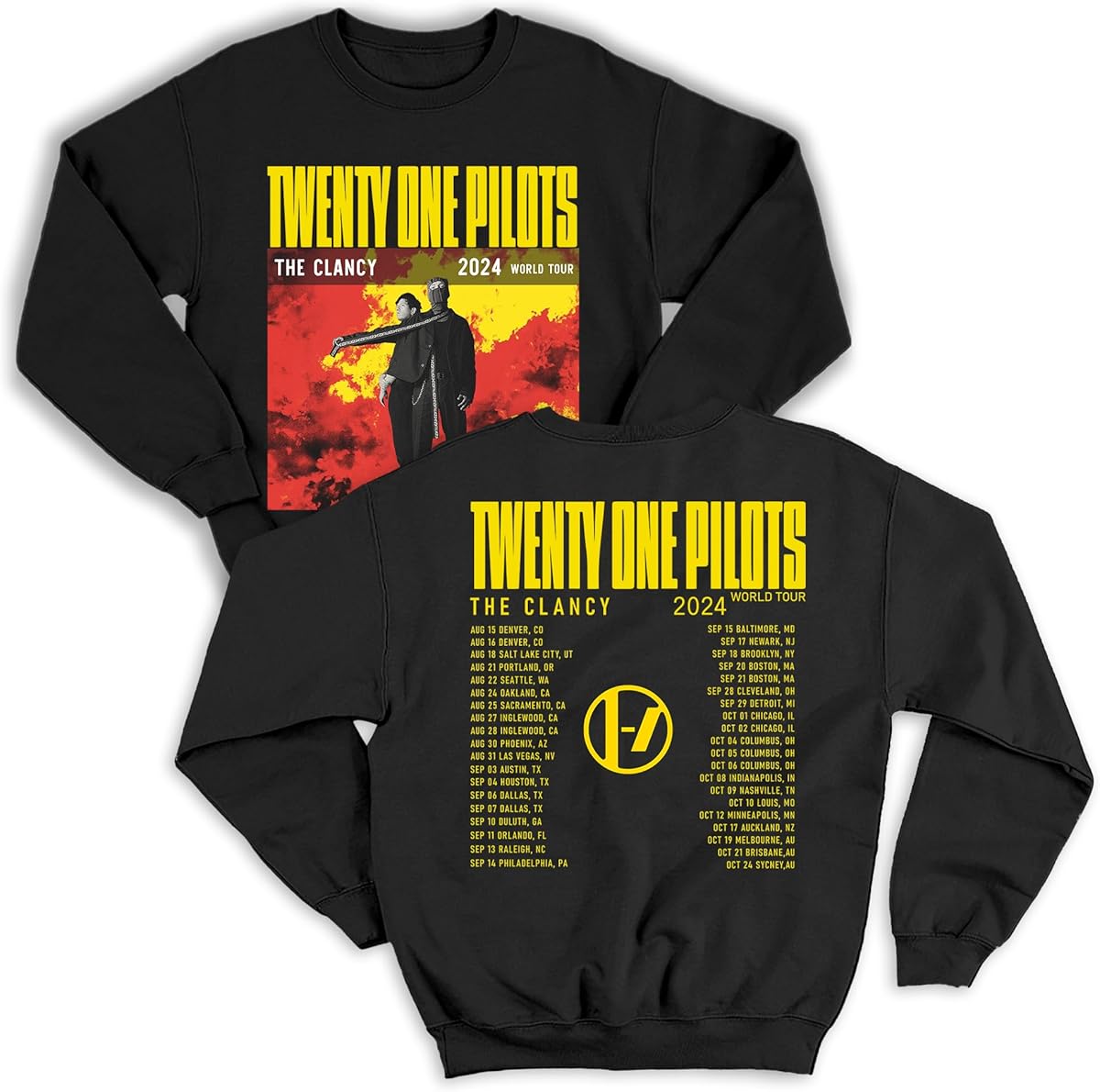 New Graphic Twenty One Pilots Band Sweatshirt,Clancy Tour 2024 Sweatshirt