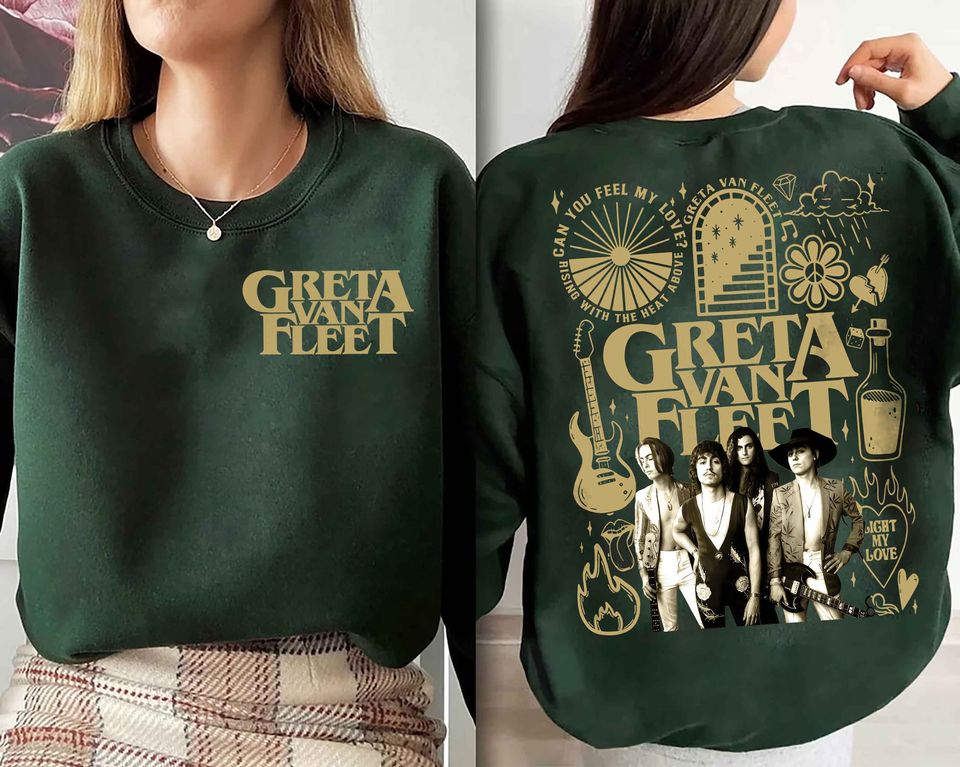 Greta Van Fleet Double Sided Sweatshirt