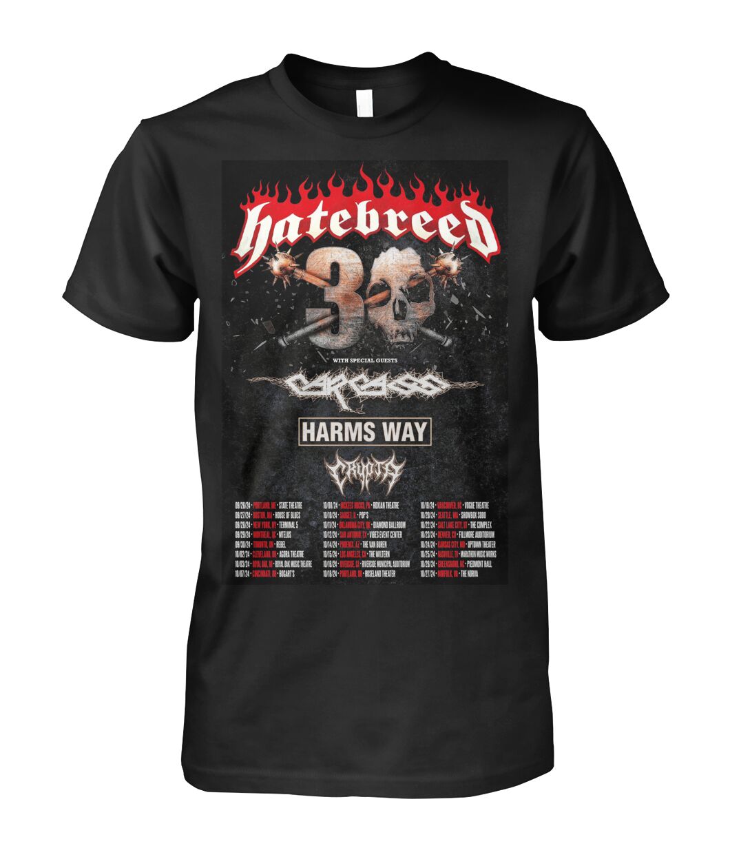 Hatebreed 30Th Anniversary Tour 2024 Shirt, Premium Shirt
