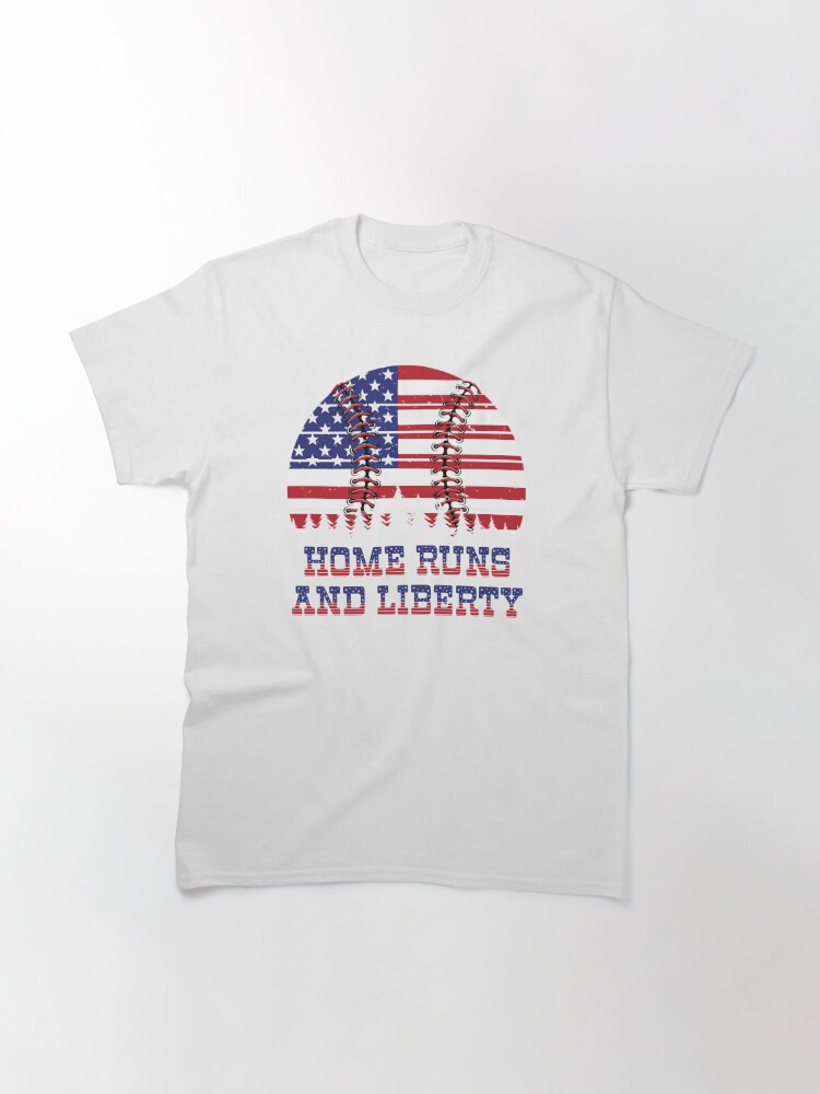 Home Runs And Liberty - Usa Independence Day Classic T-Shirt July 4Th Tshirt, July 4Th Tee, Independence Premium Shirt