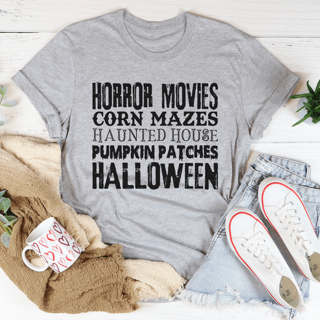 Horror Movies Corn Mazes Haunted House Pumpkin Patches Halloween Shirt ? Unisex/Women