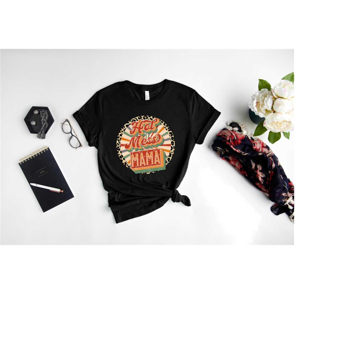 Hot Mess Mama Shirt, Mom Shirt, Mama Shirt, Premium Shirt 22