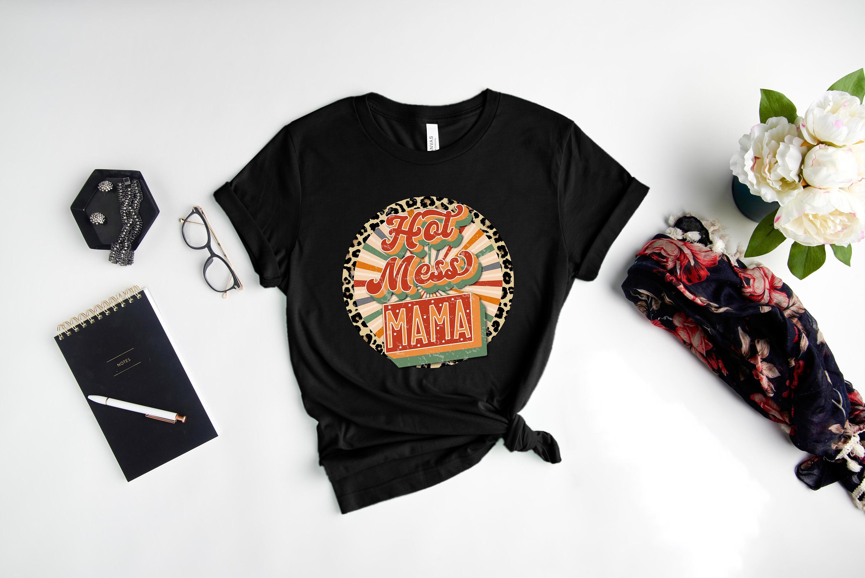 Hot Mess Mama Shirt, Retro Mom Shirt, Mom Shirt, Mama Shirt, Mother's Day Shirt, Shirt For Mom