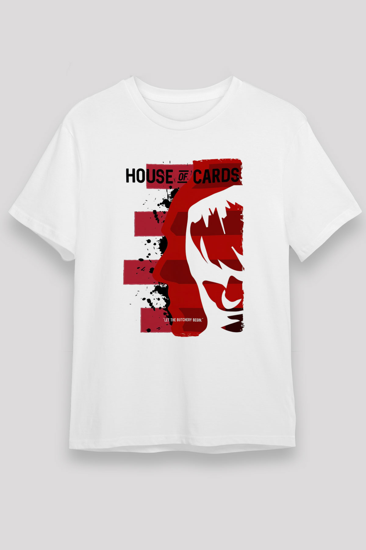 House Of Cards White Unisex Graphic T-Shirt, Premium Shirt, Streetwear