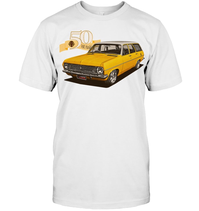 HR Holden Station Wagon 50th Anniversary Yellow and White
