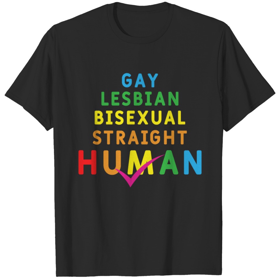 Human Everyone Rainbow Gay Pride Lgbt Pride Month T-Shirt