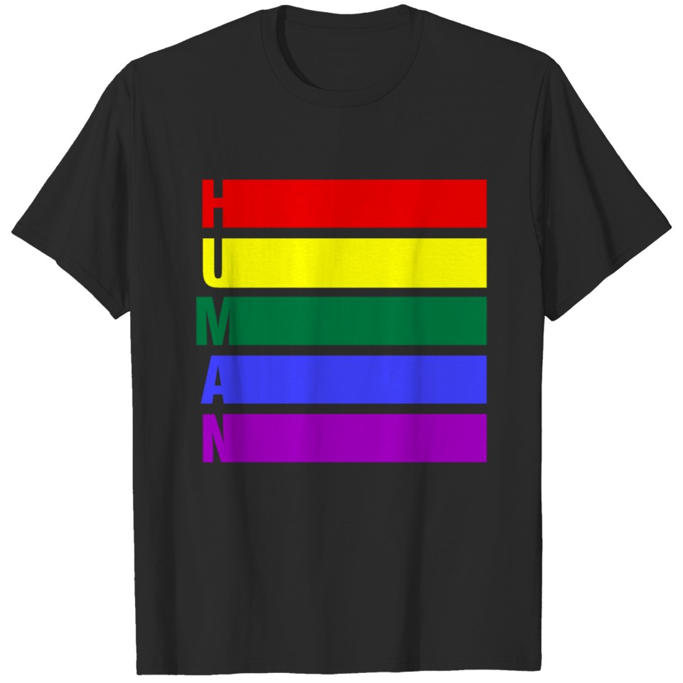 Human Flag Lgbt Gay Pride Bi Trans Transgender T-Shirt