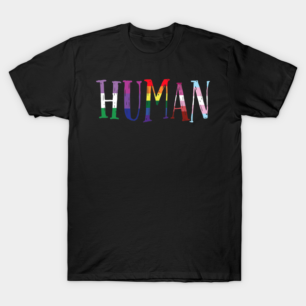 Human Flag Lgbt Gay Pride Month Transgender - Lgbt - T-Shirt