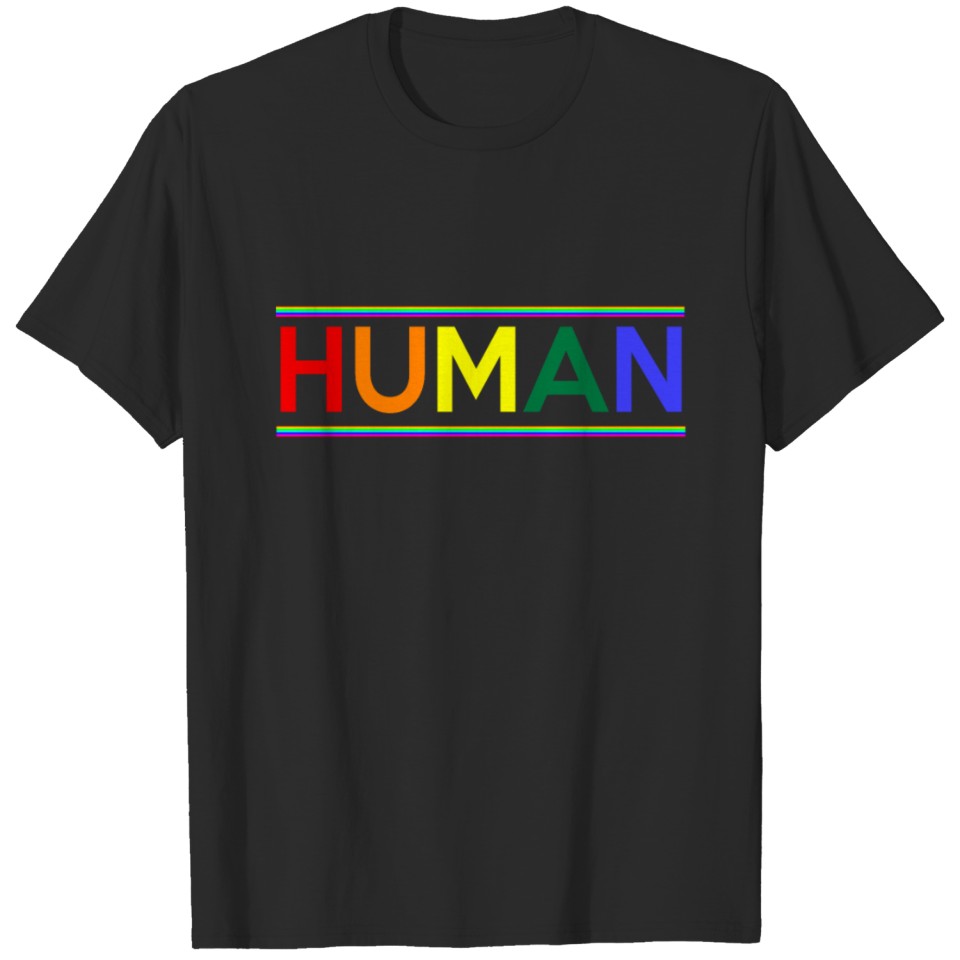 Human Flag Lgbt Gay Pride Month Transgender Shirt T-Shirt