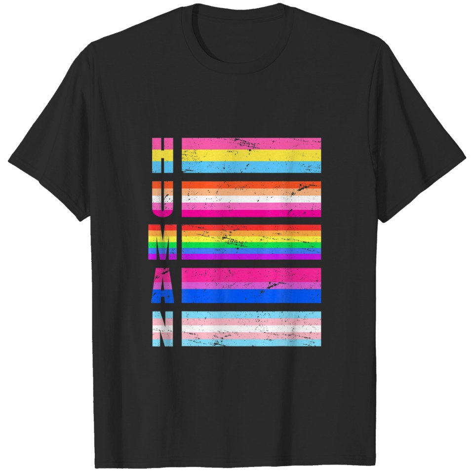 Human Lgbt Bi Bisexual Pansexual Lgbt Pride T-Shirt