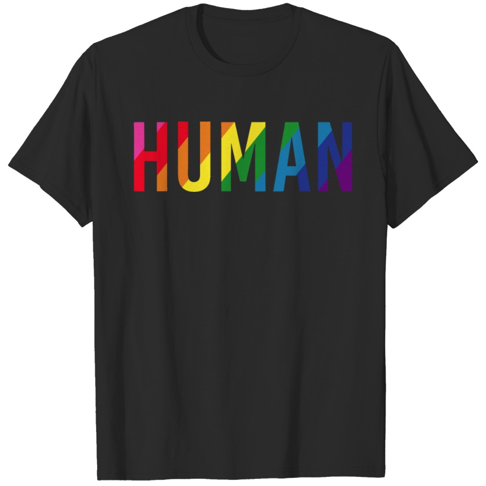 Human Lgbt Flag Gay Pride Month Transgender Rainbo T-Shirt