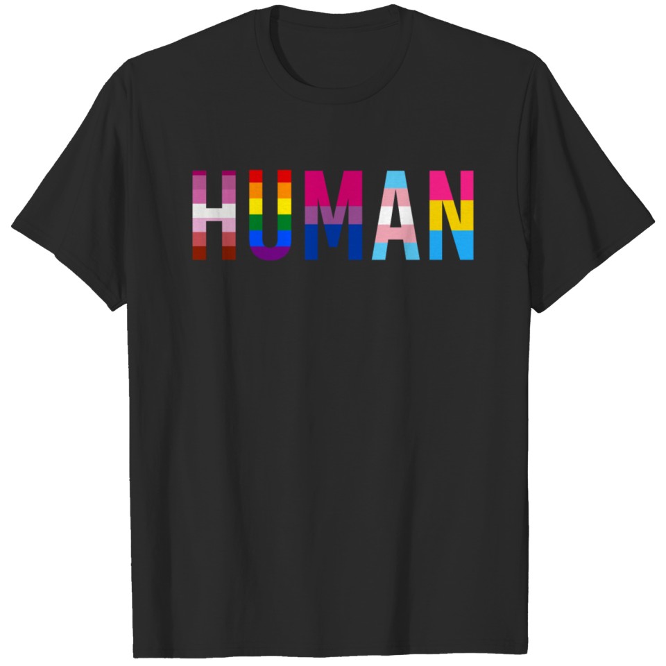 Human Lgbt Flag Gay Pride Month Transgender T-Shirt