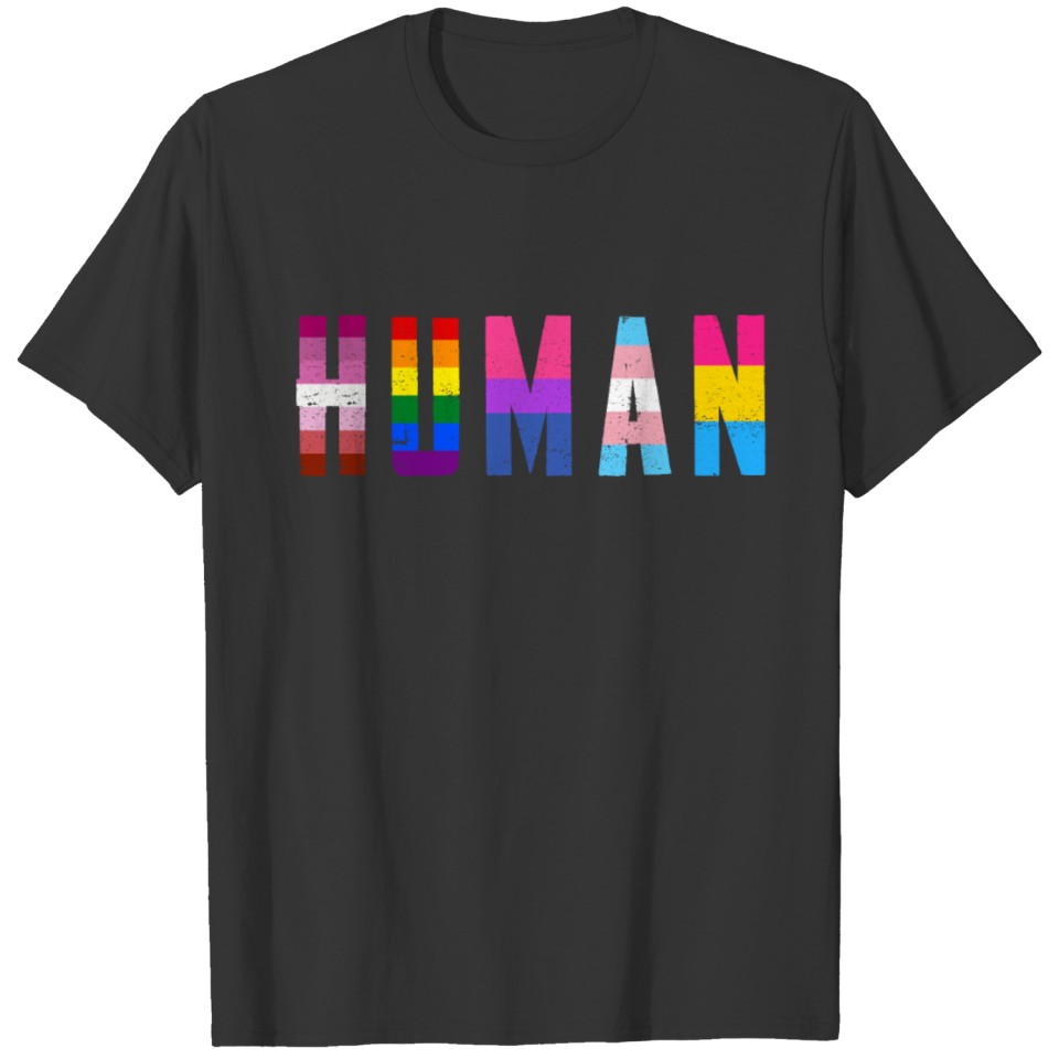 Human Lgbt Flag Gay Pride Month Transgender T Shirts