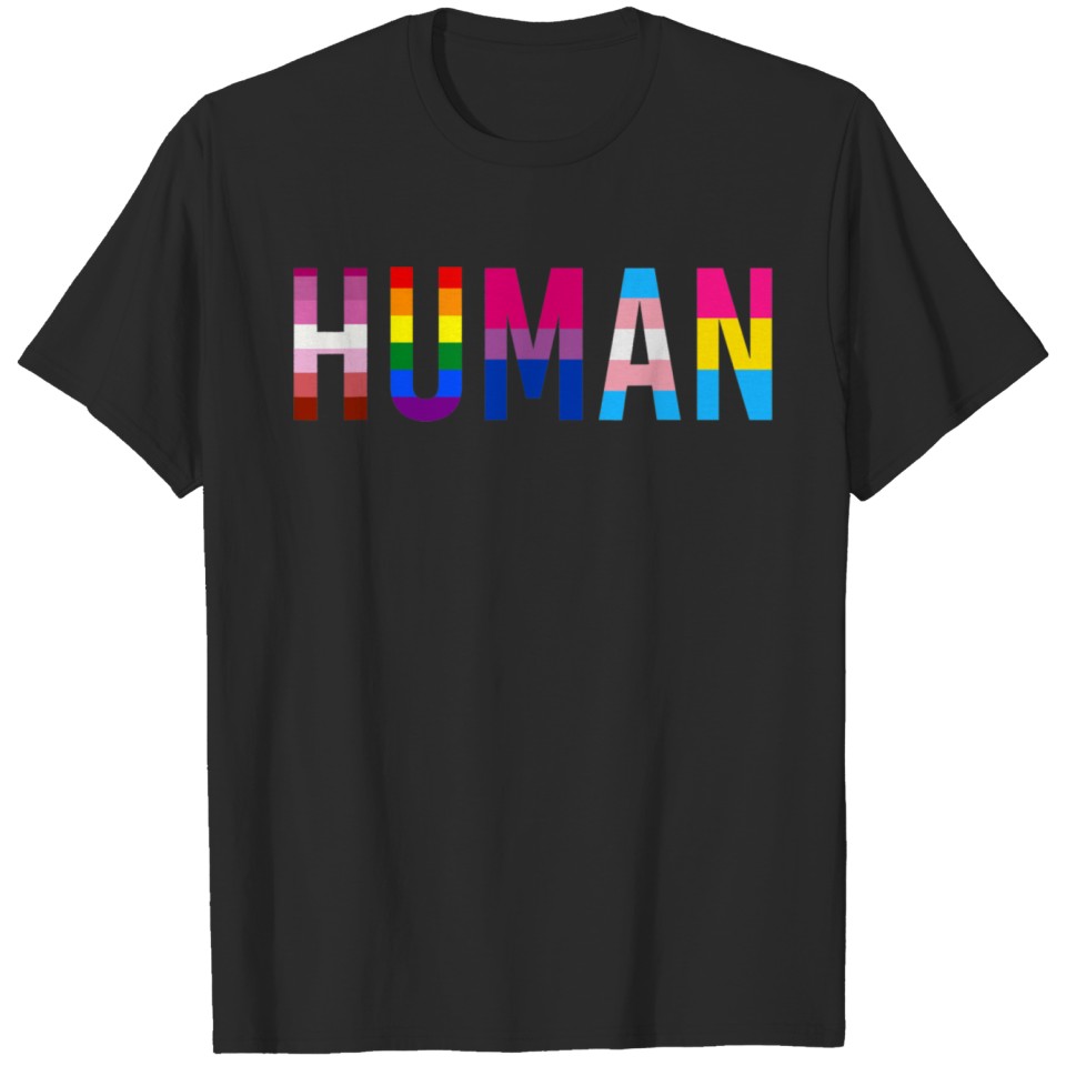 Human Lgbt Flag T-Shirt