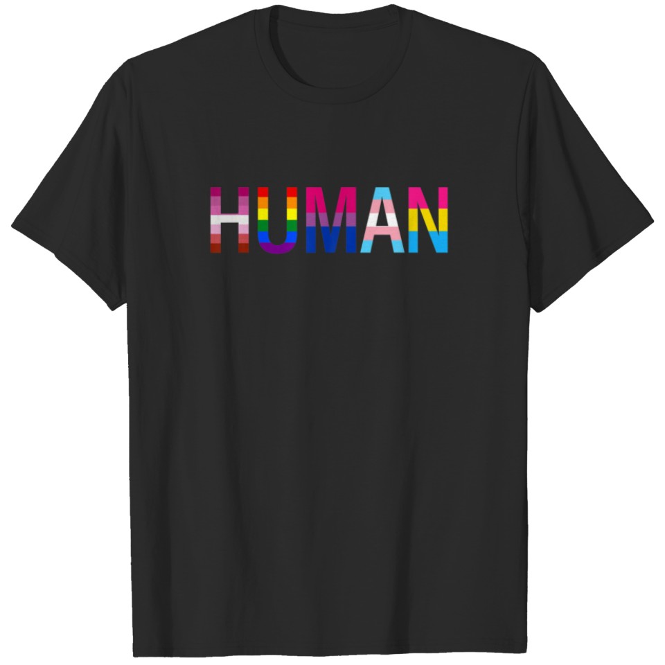 Human Lgbt Pride Gifts Lgbtq Flag Rainbow Gay Prid T-Shirt