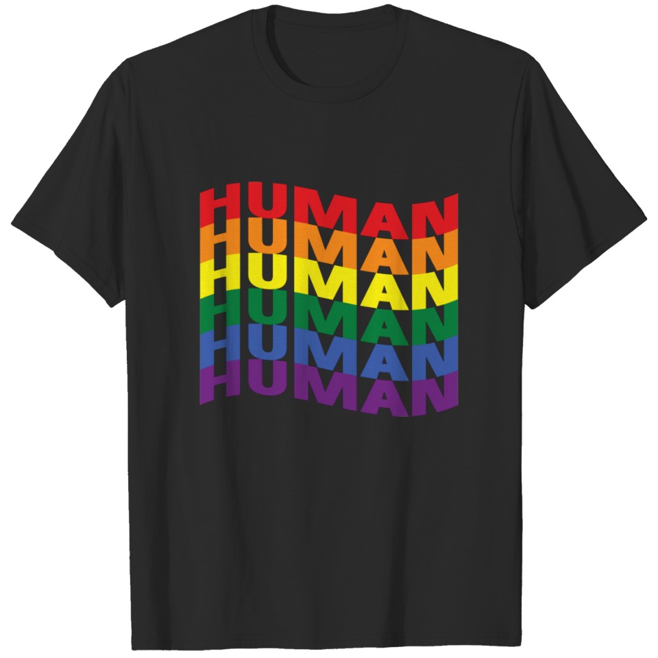 Human Lgbt Queer Gay Pride Flag Month T-Shirt