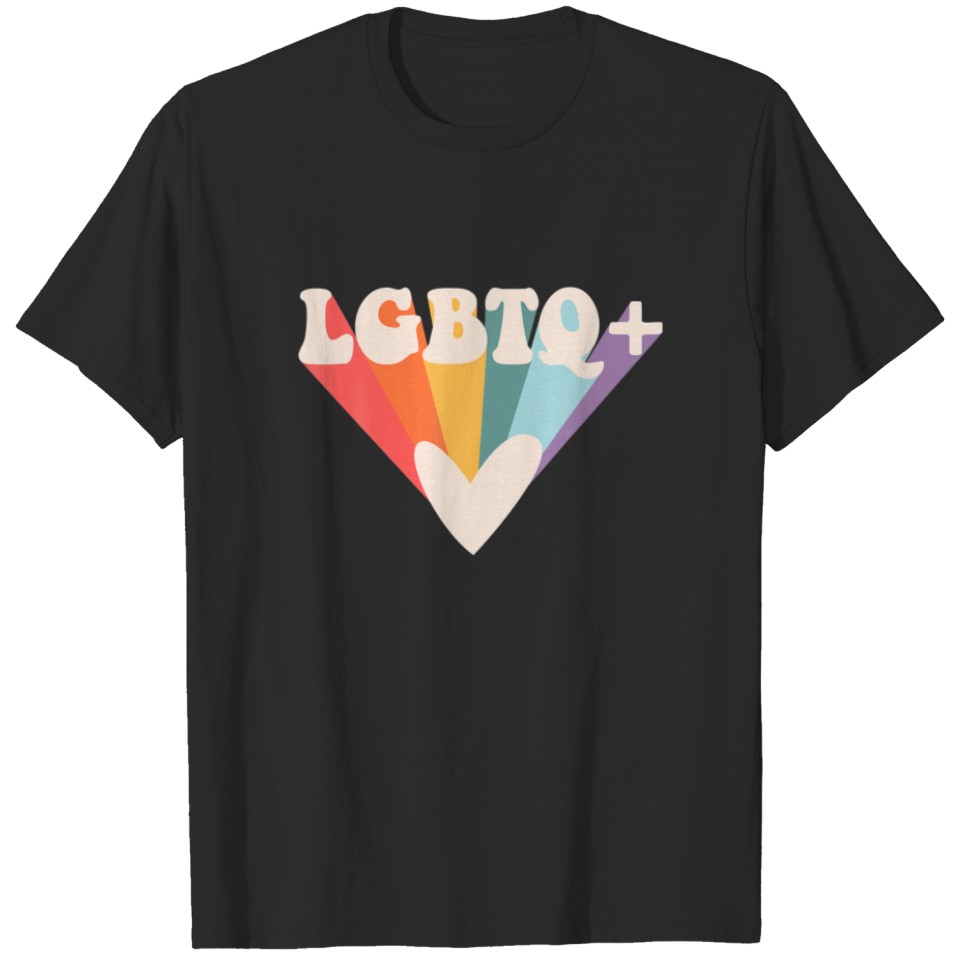 Human Rainbow Heart Lgbt Flag Gay Pride Month Prou T-Shirt