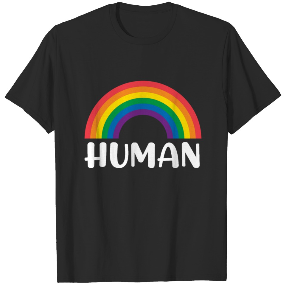 Human Rainbow Lgbt Pride Homo Lesbian T-Shirt
