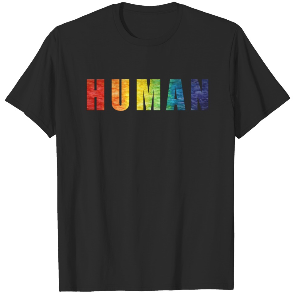 Human Rights Lgbt Gay Pride Gift Rainbow Colors T-Shirt