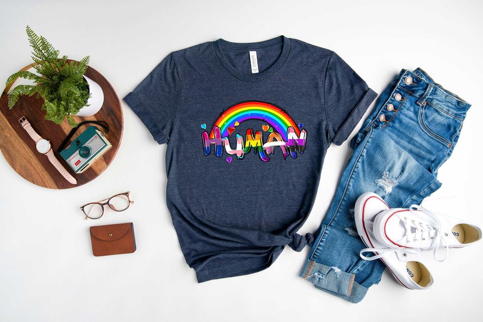 Humans Rainbow Shirt, Lgbt Shirt, Lgbt Pride Shirt, Pride Shirt, Love Is Love Shirt