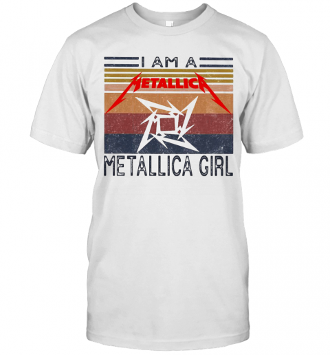 I Am A Metallica Girl Vintage Retro T-Shirt, Premium Shirt