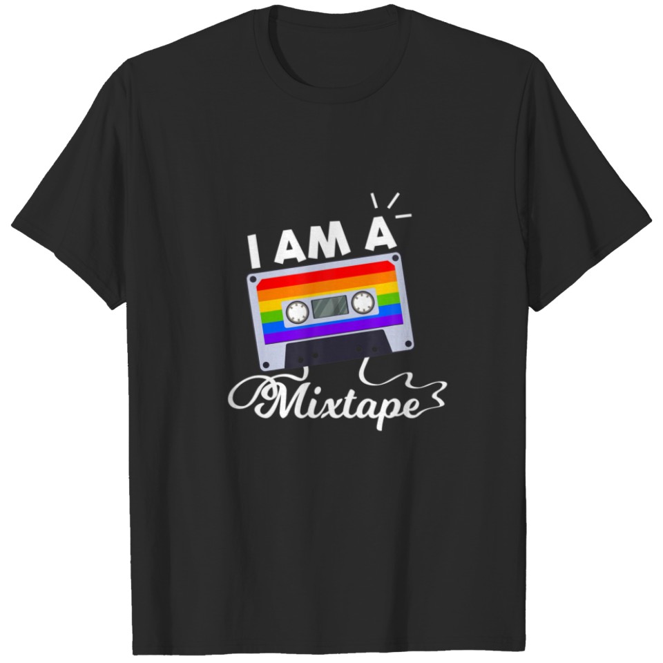 I Am A Mixtape Retro Rainbow Tape Lgbt T-Shirt