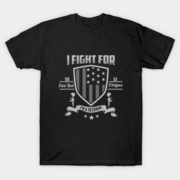 I Fight For 50 Stars And 13 Stripes I Am A Veteran T-Shirt July 4Th Tshirt, July 4Th Tee, Independence Premium Shirt