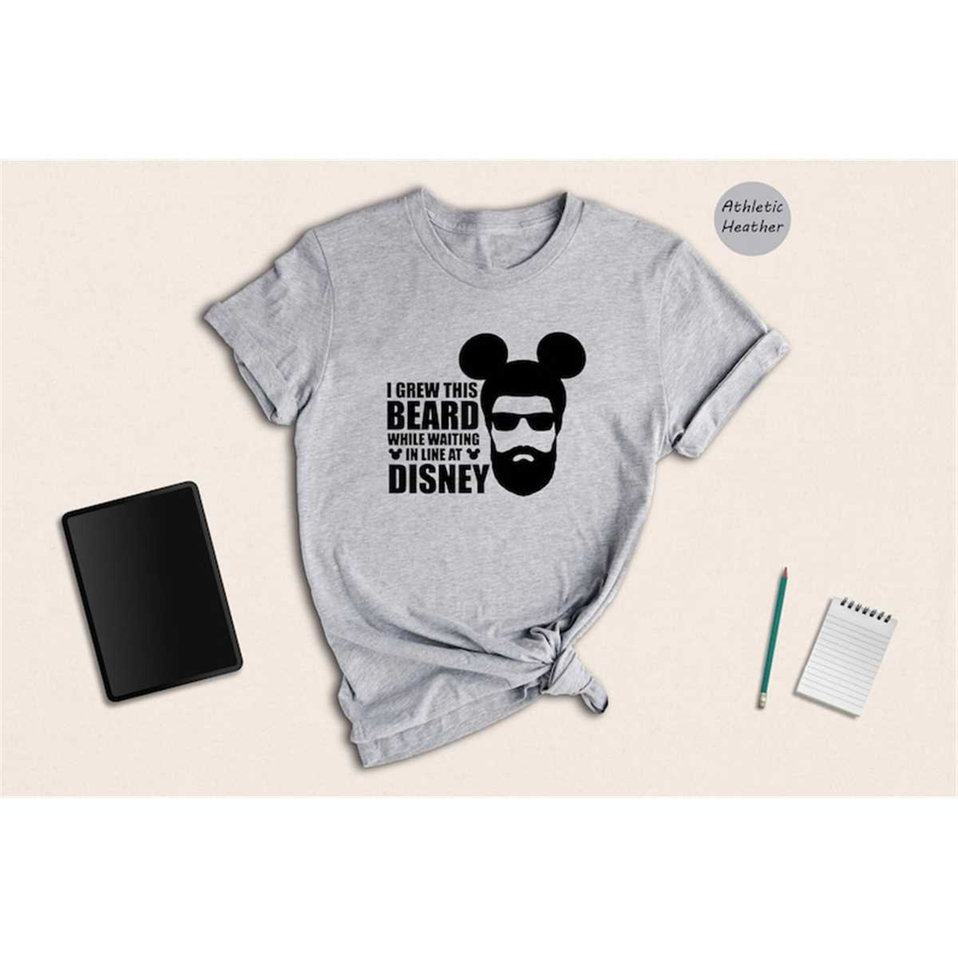 I Grew This Beard Waiting In Line At Disney T-Shirt, Disney Shirt, Mouse Shirt, Cute Disney Shirt