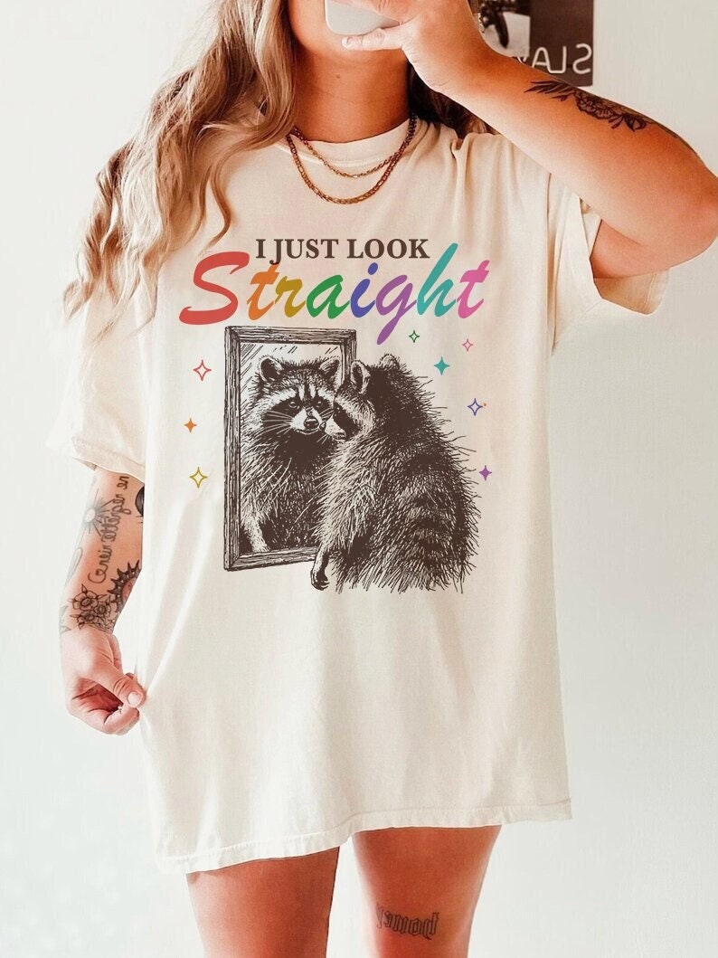 I just look straight | funny lgbt shirt | funny lesbian shirt | cool queer shirt | live laugh lesbian | bi pride shirt | pansexual | trans