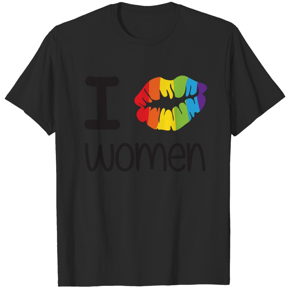 I Kiss Women Lesbian Lgbt Pride T-Shirt