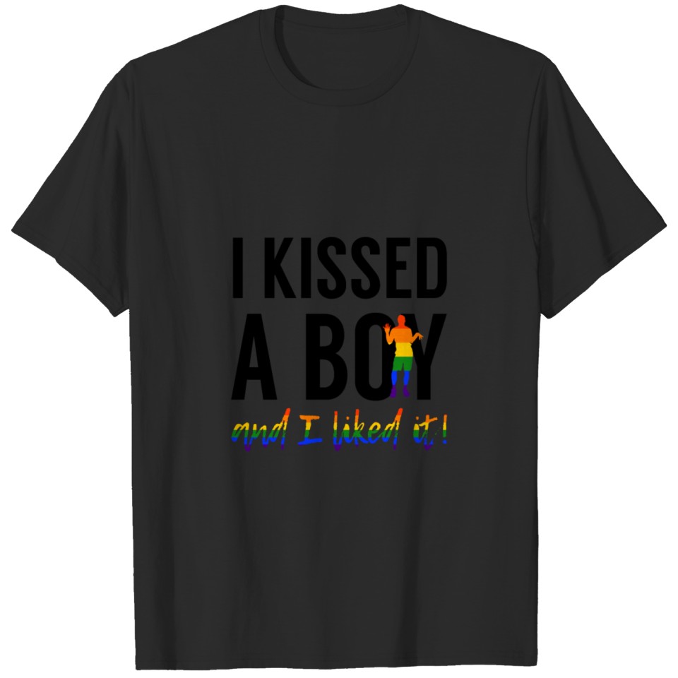 I Kissed A Boy Lgbt Gay Pride Csd Rainbow T-Shirt