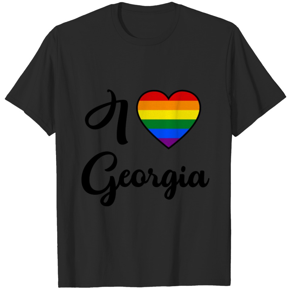 I Love Georgia | Lgbt Rainbow Pride T T-Shirt