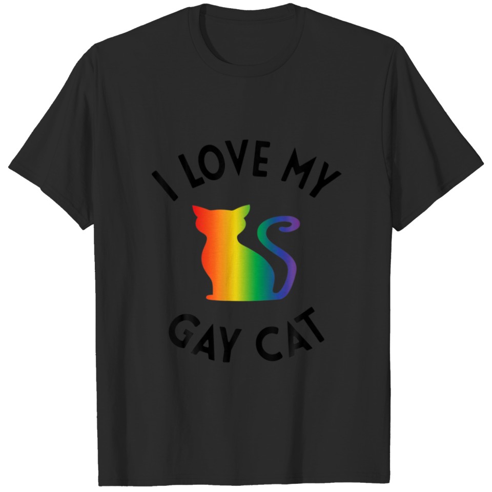 I Love My Gay Cat Funny Lgbt Cats Pride Purride T-Shirt