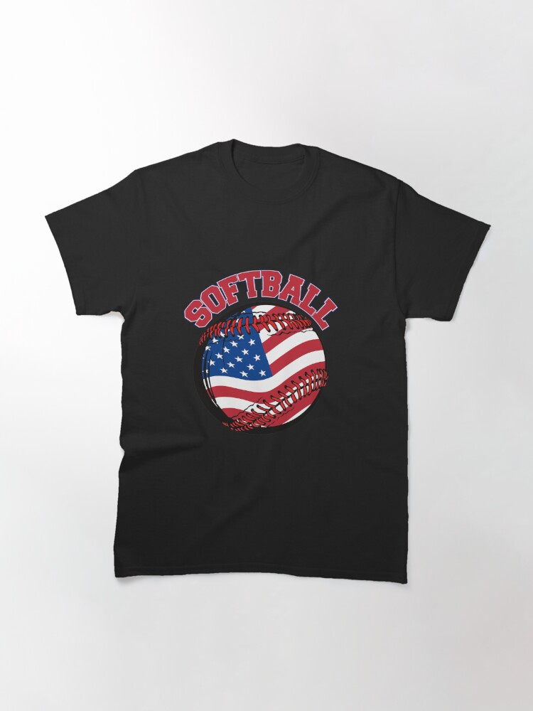I Love Softball Usa Classic T-Shirt July 4Th Tshirt, July 4Th Tee, Independence Premium Shirt