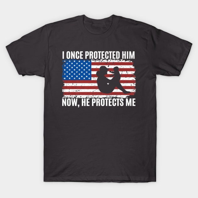 I Once Protected Him Proud Military Mom Patriot T-Shirt July 4Th Tshirt, July 4Th Tee, Independence Premium Shirt