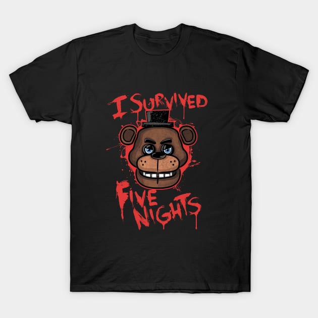 I Survived Five Nights At Freddys Pizzeria T-Shirt