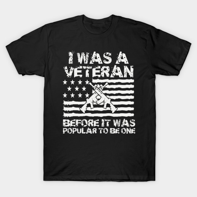 I Was A Veteran Before It Was Popular To Be One T-Shirt July 4Th Tshirt, July 4Th Tee, Independence Premium Shirt