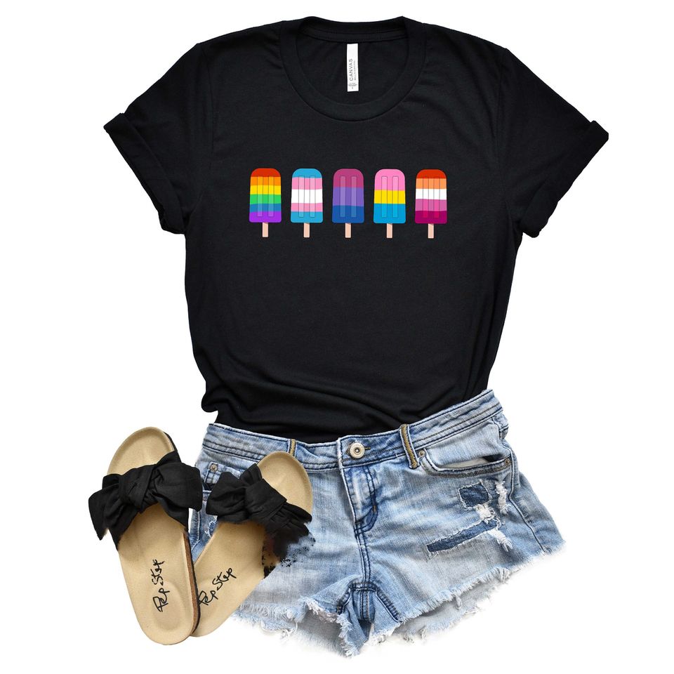 Ice-Cream Lesbian Shirt, Funny Pride Shirt, Gay Pride Shirt, Bisexual Shirt, Lgbt T-Shirts