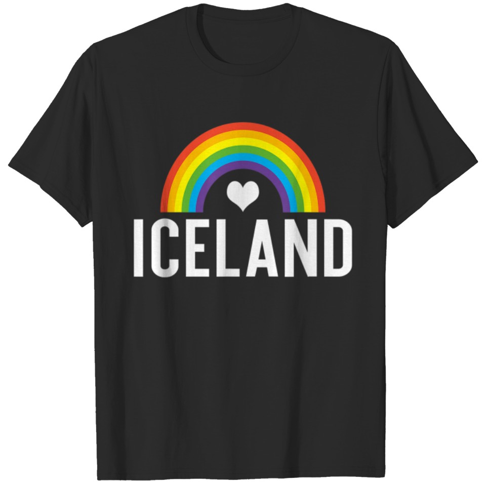 Iceland Lgbt Gay Pride Rainbow Travel T-Shirts