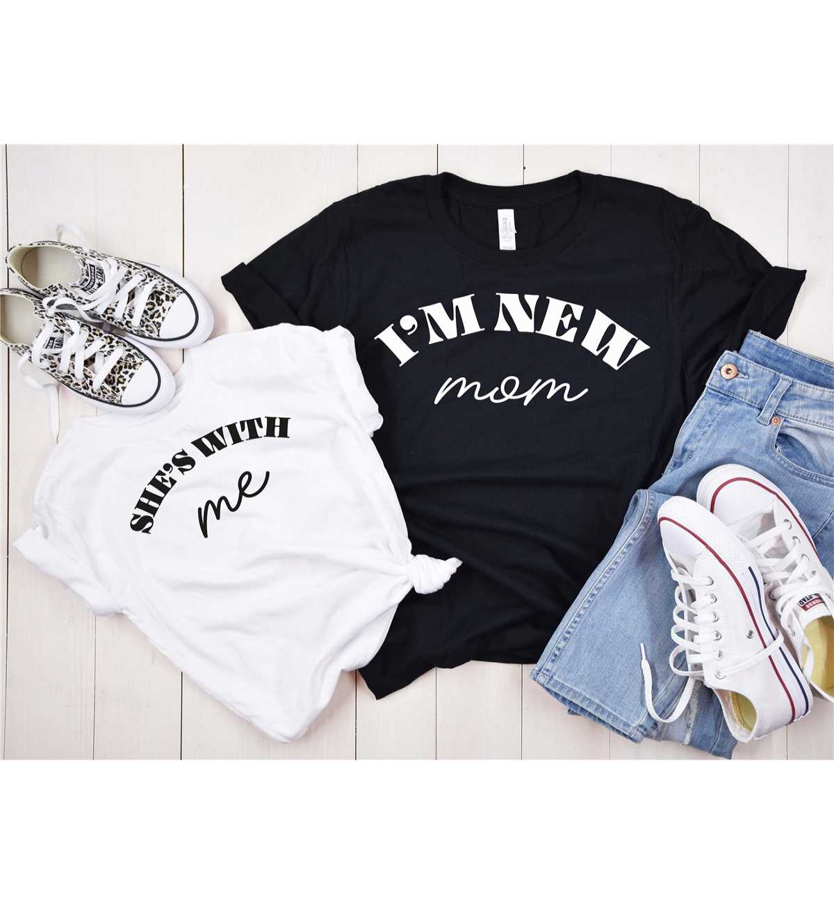 I'M A New Mom Shirt, Mom Shirt, Mama T- Shirt, Premium Shirt