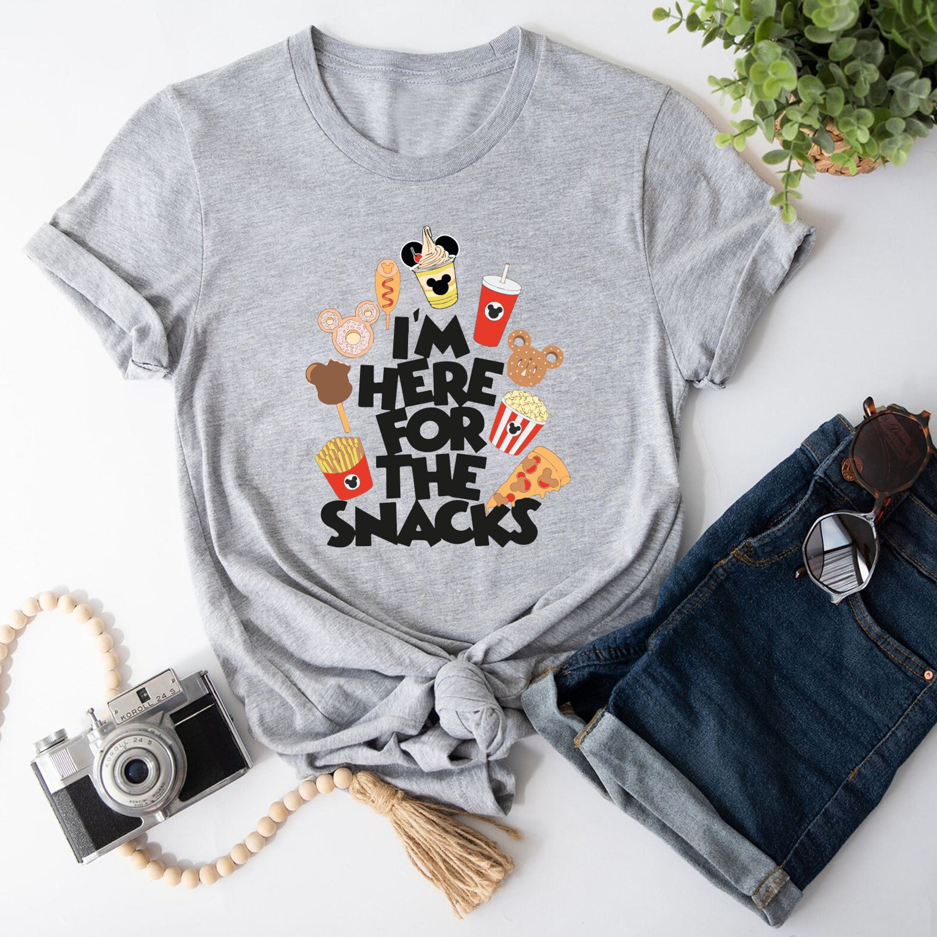 Im Here For The Snacks Disney T-Shirt, Disney Shirt, Mickey Mouse Shirt